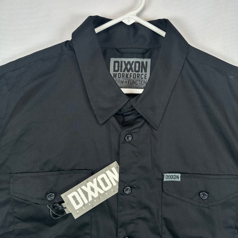 Dixxon Flannel Co Workforce Black Short Sleeve Work Shirt Mens 2XL New